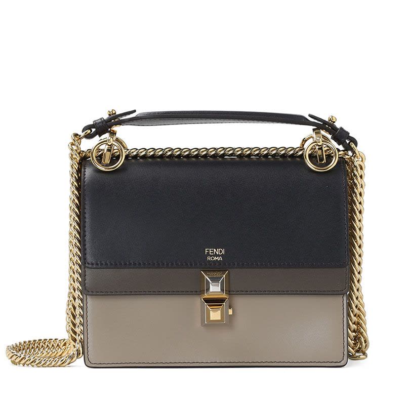 FENDI/芬迪 女包KAN I 拼色小号链条单肩斜挎包 8M0381图片