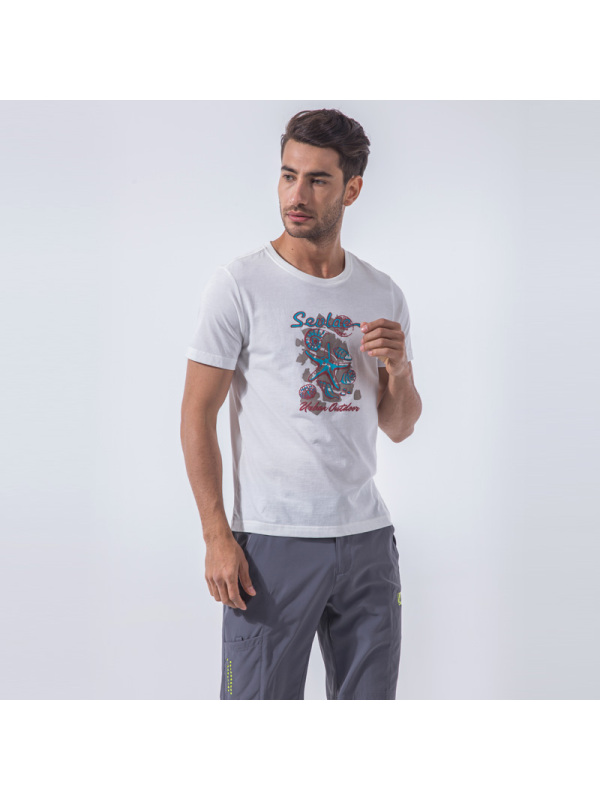 圣弗莱sevlae夏季男式圆领t恤户外透气运动上衣印花短袖9522946406