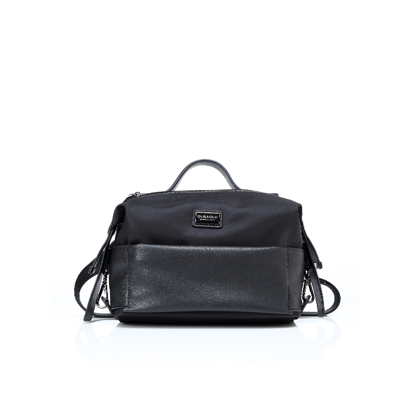 dubaolu都宝路新款新品运动休闲包男女通用出游黑色系织物包拉链旅行