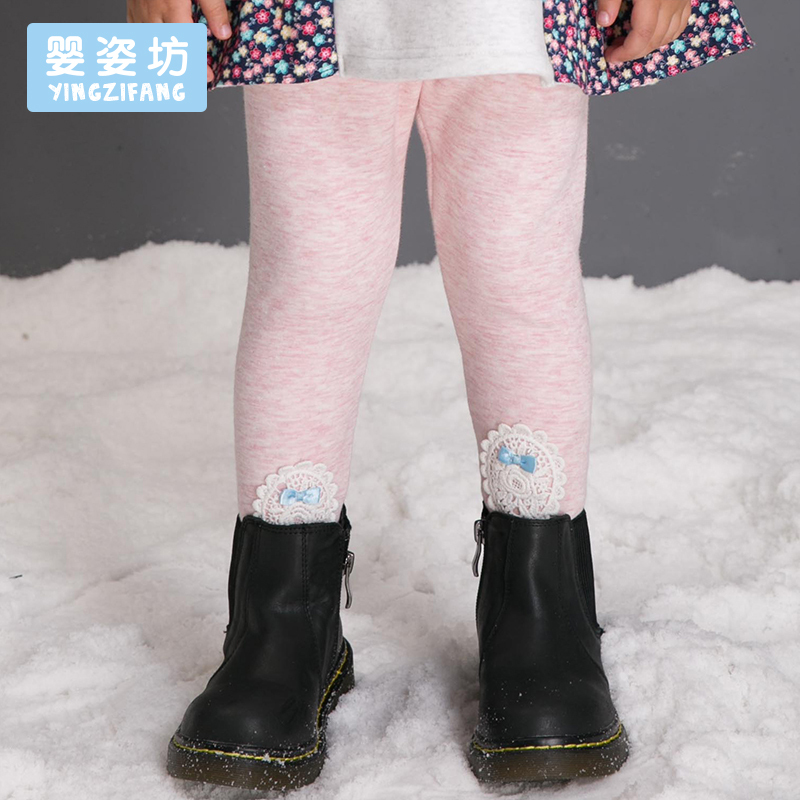 婴姿坊童装女童加绒打底裤儿童宝宝外穿秋百搭长裤