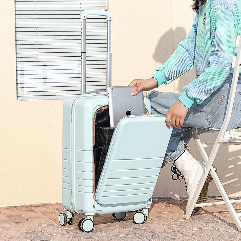 侧开盖24寸行李箱女前开盖拉杆箱20男登机箱万向轮旅行箱工厂直供图片