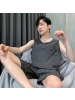 睡衣男夏季棉质背心短裤薄款无袖男士大码可外穿青少年家居服套装