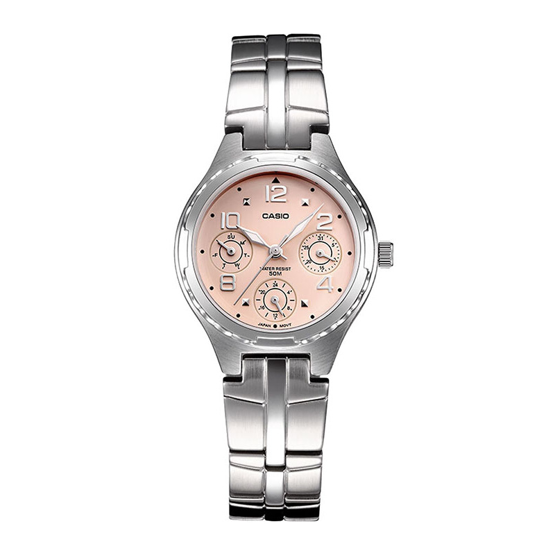 casio卡西欧石英表女日韩品牌时尚休闲不锈钢带石英女士表ltp2064a4a