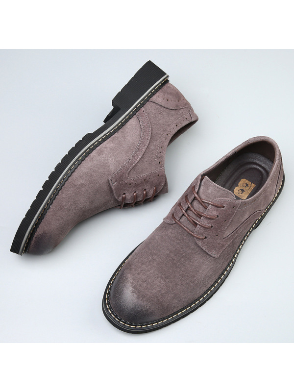 春秋季布洛克男鞋子真皮商务正装鞋男韩版英伦复古尖头皮鞋子潮流