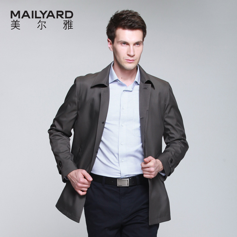 美尔雅(MAILYARD)商务时尚男装 男士风衣秋装新款修身商务休闲上衣 男式大衣外套 029 030
