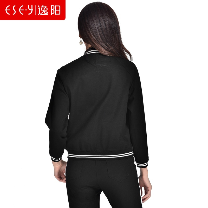外穿棒球服短款外套夹克2018秋女新款单排扣长袖韩版宽松时尚1933