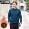 加绒加厚冬季新款加绒翻领保暖毛衣衬衫领假两件商务休闲针织衫