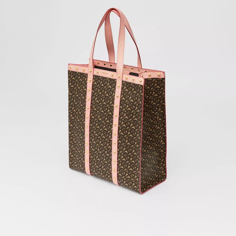 【预定】BURBERRY/博柏利 专属标识印花环保帆布竖版托特包 34*16*40CM图片