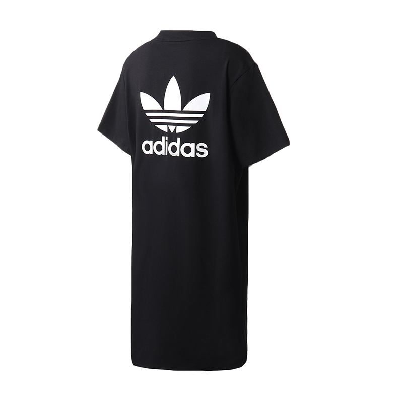 adidas阿迪达斯三叶草女装圆领运动时尚休闲连衣裙FM3276