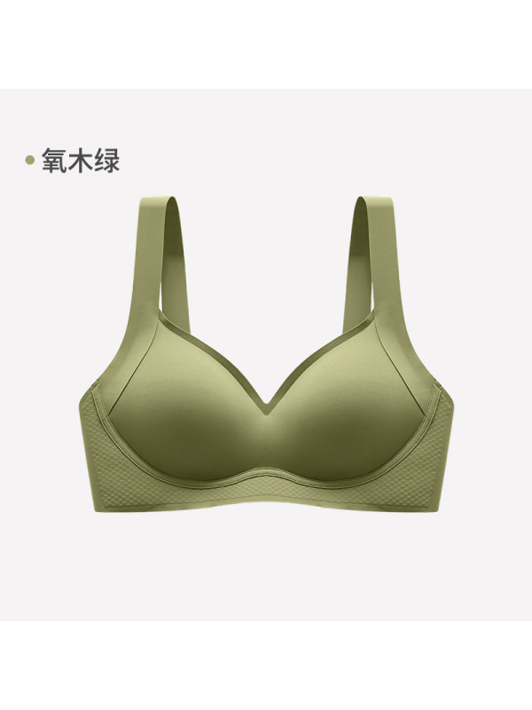 裸感软支撑乳胶无痕内衣女小胸聚拢性感舒适运动调整型无痕文胸罩