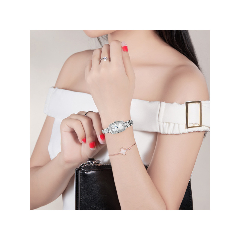 LONGINES/浪琴骑仕系列精钢镶钻石英女士手表 L6.140.0.87.6
