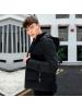 卡宾男装灰鸭绒保暖羽绒服冬季潮流修身抽绳连帽外套B