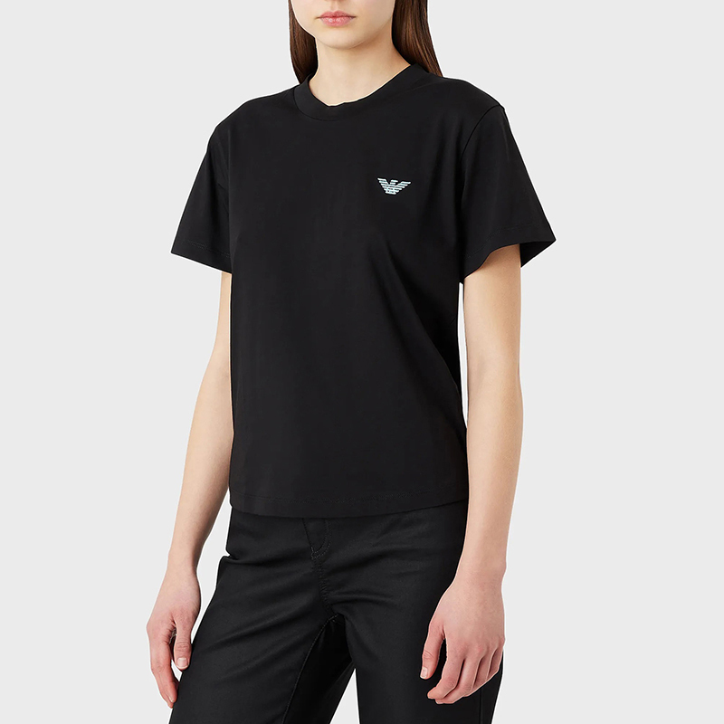 阿玛尼 EMPORIO ARMANI 女士棉质圆领短袖T恤3R2T7L 2J53Z