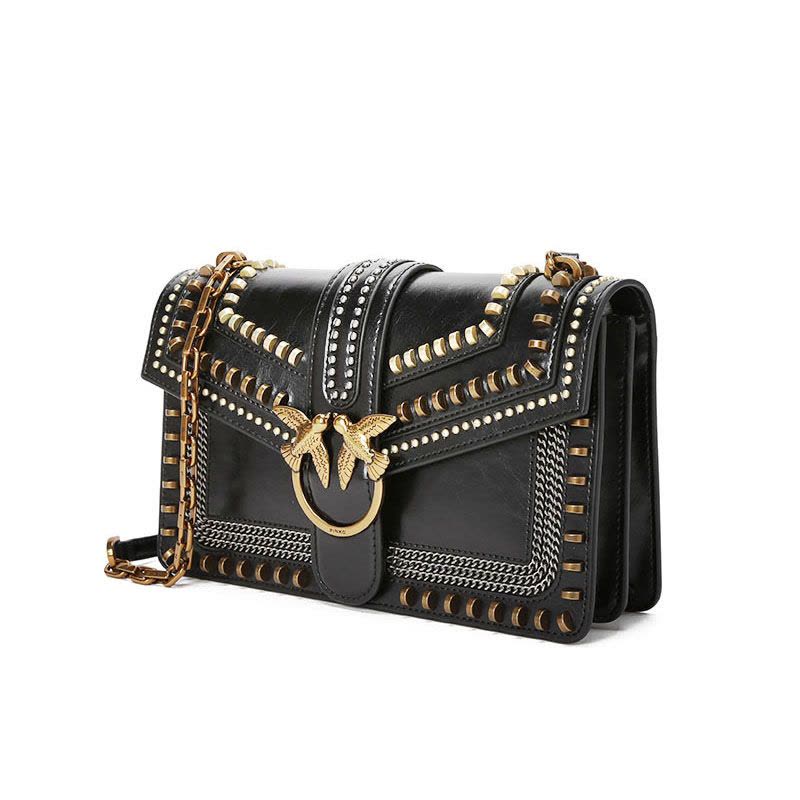 Pinko LOVE 铆钉款单肩包 1P21J7图片