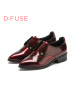 D：Fuse/迪芙斯秋新款牛皮铆钉水钻尖头中跟单鞋女鞋DF53114028