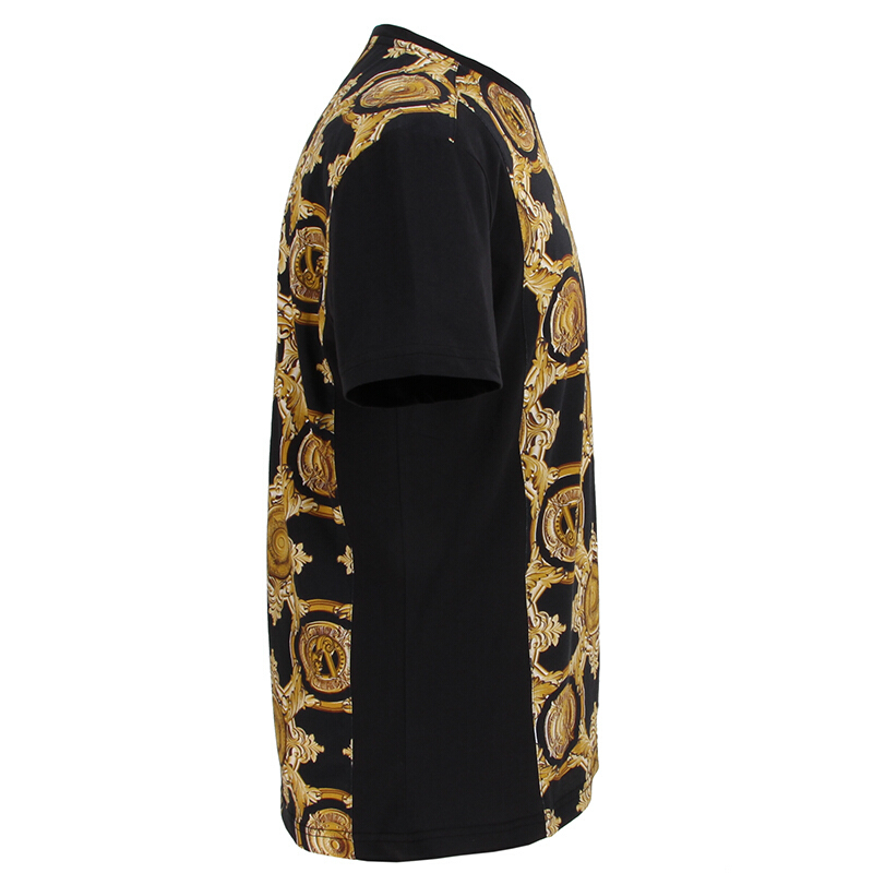 VERSACE 范思哲 奢侈品 男士黑色圆领短袖T恤衫 B3GNA75636069899