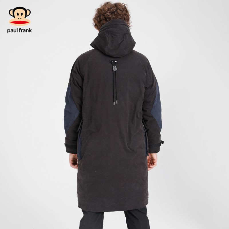 Paul Frank/大嘴猴秋冬羽绒服男韩版连帽中长款字母印花外套X图片