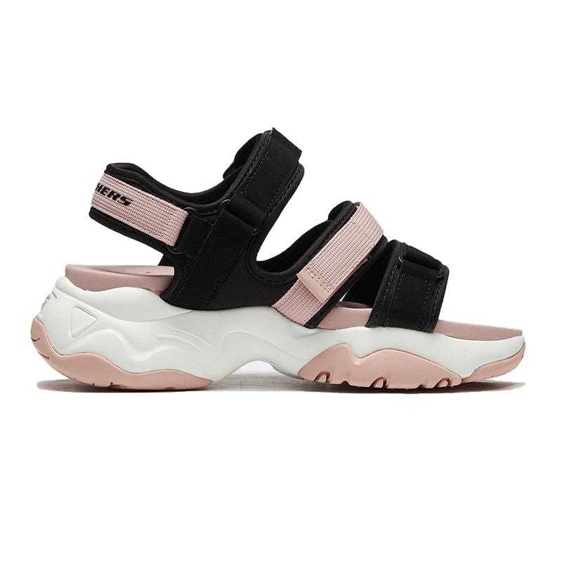 Skechers斯凯奇女鞋新款休闲魔术贴凉鞋户外沙滩凉拖鞋66666302