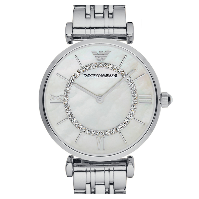 阿玛尼(EMPORIO.ARMANI)满天星手表钢质表带经典时尚休闲女士石英表腕表AR1908