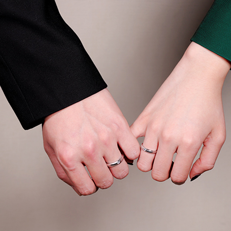 黄金码头18k金镶钻石戒指au750情侣对戒送爱人送女友手饰