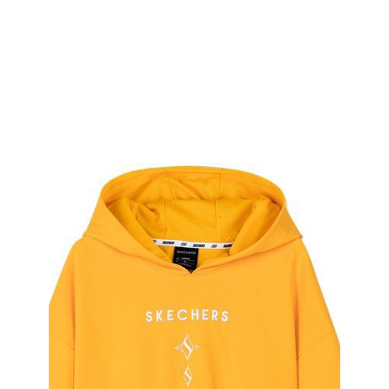 Skechers斯凯奇秋冬新品Dia系列短款宽松卫衣女装连帽衫L420W313