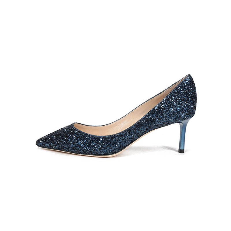 JIMMY CHOO 周仰杰 女士 闪光面料尖头高跟鞋 ROMY 60 CGF 202