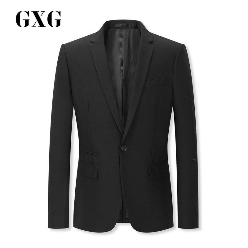 GXG男装 2018春季商场同款黑色单西