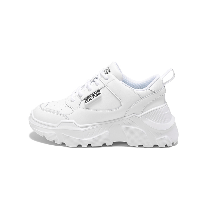 范思哲 VERSACE JEANS COUTURE 女士系带休闲厚底运动鞋小白鞋老爹鞋 74VA3SC2 ZP210