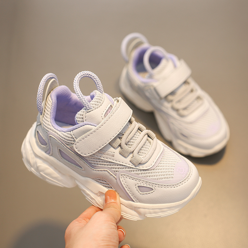 芭芭鸭儿童运动鞋女童男童网鞋跑步休闲鞋