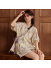 带胸垫睡衣女夏季云朵棉短袖短裤休闲风开衫绑带可外穿家居服套装