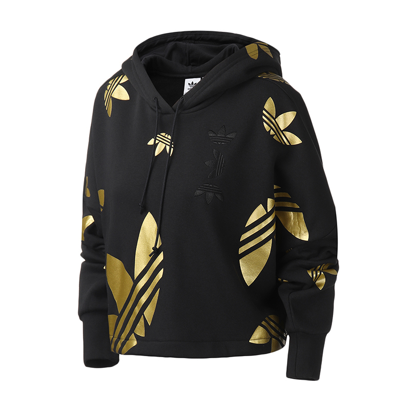 adidas阿迪达斯三叶草女装运动服休闲连帽细绒卫衣FS7224