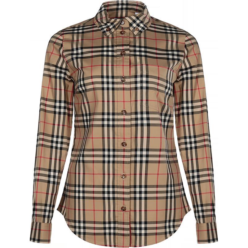 burberry博柏利女款棉质长袖衬衫80222841