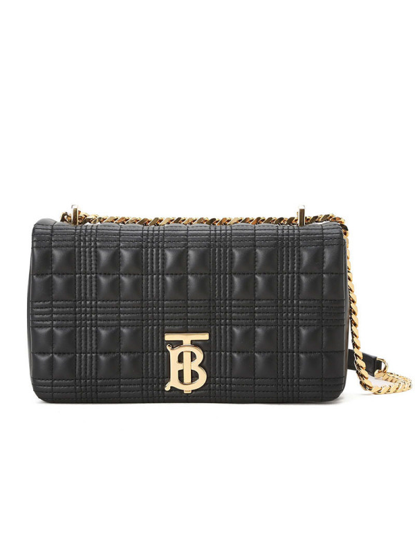 预售BURBERRY Lola 链条包 TB LOGO 绗缝粒纹皮革 8021492