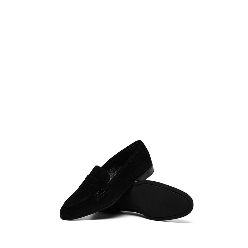 BALLY/巴利 女士黑色麂皮便鞋 6221157