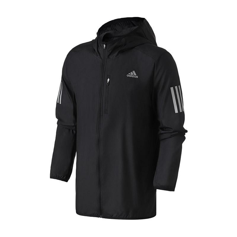 adidas男服外套夹克跑步训练透气休闲运动服DX1983 L DQ2517蓝色