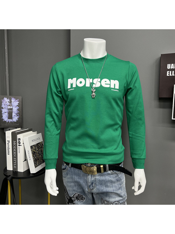 秋冬欧货新款男士长袖体恤男卫衣立体字母时尚打底衫上衣秋装潮流