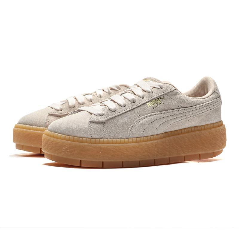 puma彪马女鞋樱花粉rihanna厚底松糕鞋板鞋365830视频