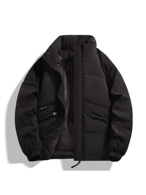 羽绒服男冬季新款男士潮牌加厚保暖立领时尚休闲冬装纯色百搭外套