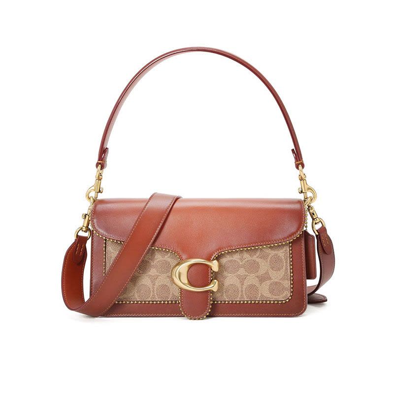 COACH 蔻驰 TABBY通勤肩背 女士斜挎包 老花拼皮金扣6793图片