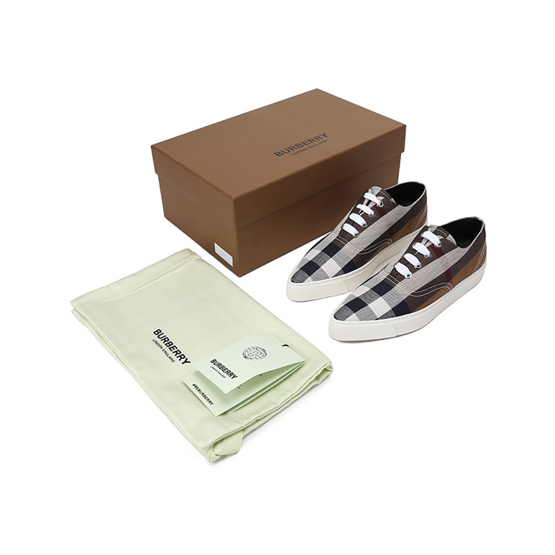 博柏利/巴宝莉 BURBERRY 女款织物尖头系带休闲运动鞋 80421371