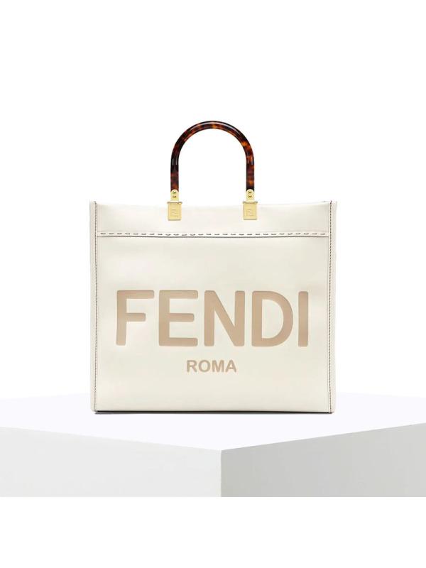 预售 芬迪 FENDI TOTE包 LOGO标识 光面皮 女士手提单肩包 8BH386