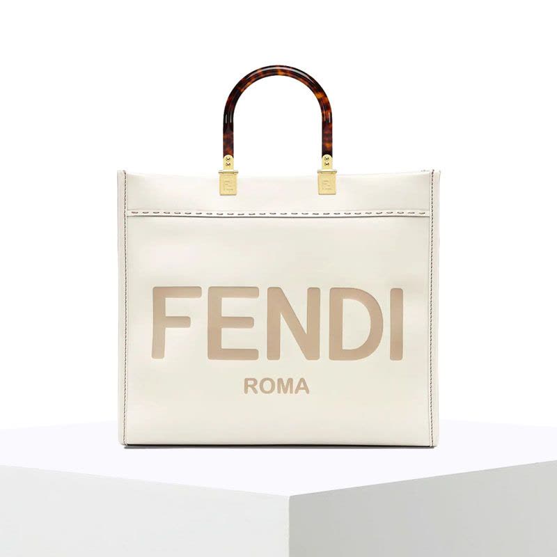 预售 芬迪 FENDI TOTE包 LOGO标识 光面皮 女士手提单肩包 8BH386图片