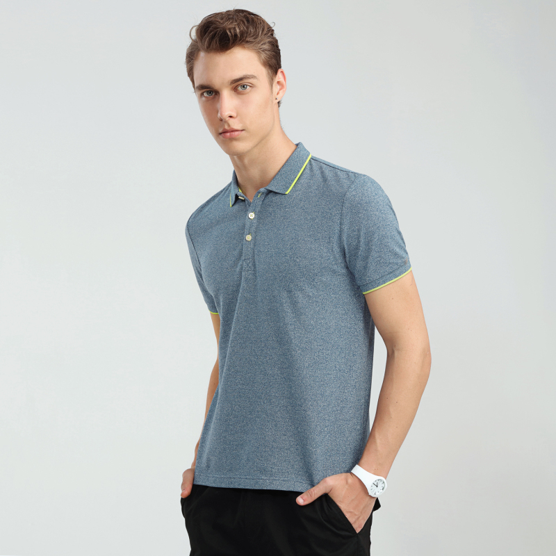 佐丹奴polo衫男装新款拼色修身保罗衫男士polo衫短袖01018239