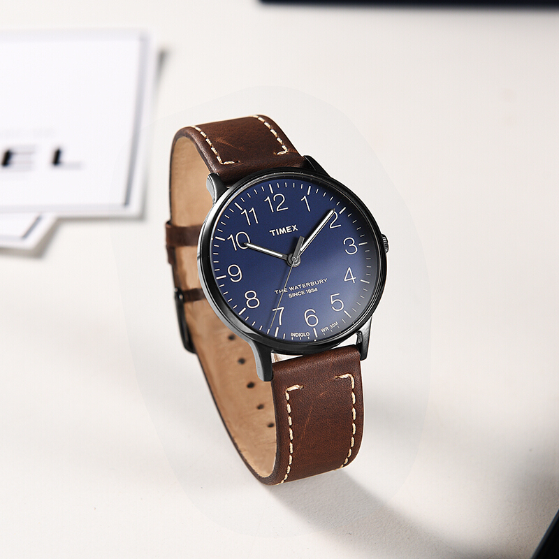 TIMEX/天美时 美国手表Waterbury系列石英运动休闲皮带男士手表潮流学生表 TW2R25700