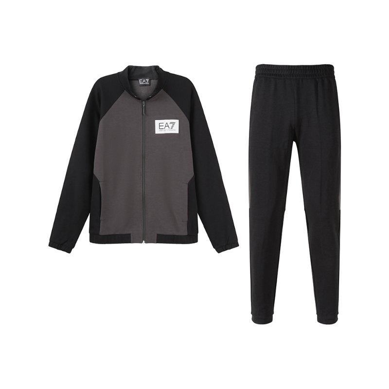 阿玛尼 EMPORIO ARMANI EA7 春秋款 男士棉质拉链卫衣开衫运动裤卫裤套装3RPV56 PJF3Z
