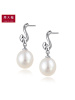 周大福时尚优雅925银珍珠耳钉AQ32585