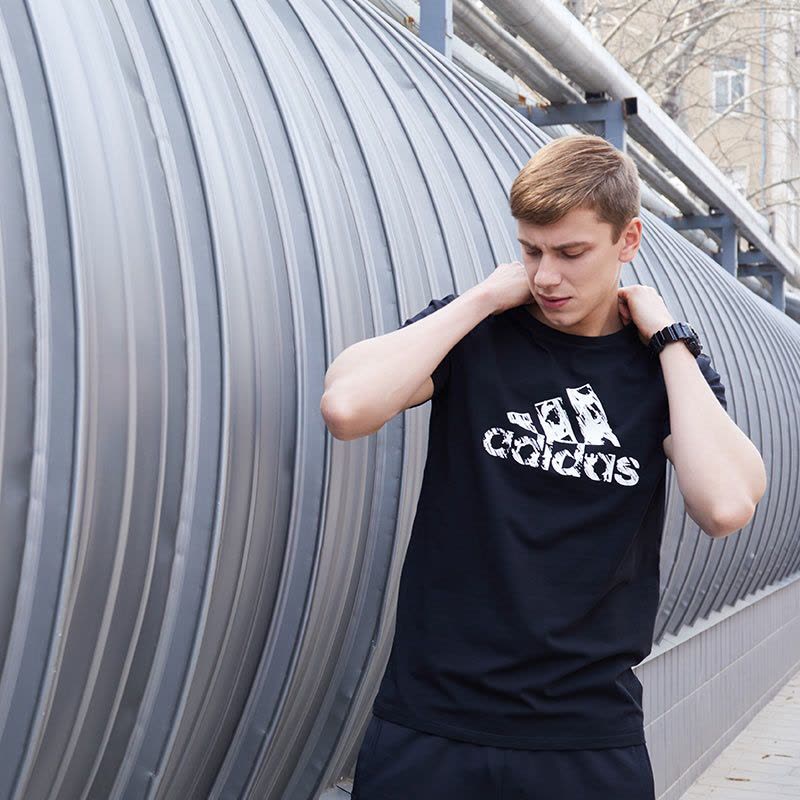 阿迪达斯adidas男装短袖T恤-ADITSG2-BW图片