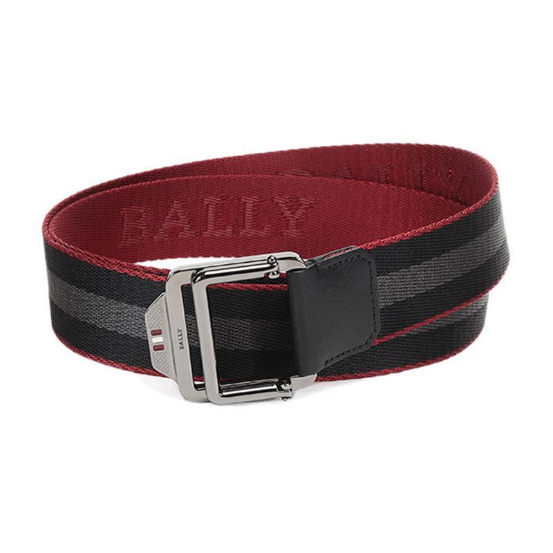 bally巴利男士织物双环扣式腰带connor35m