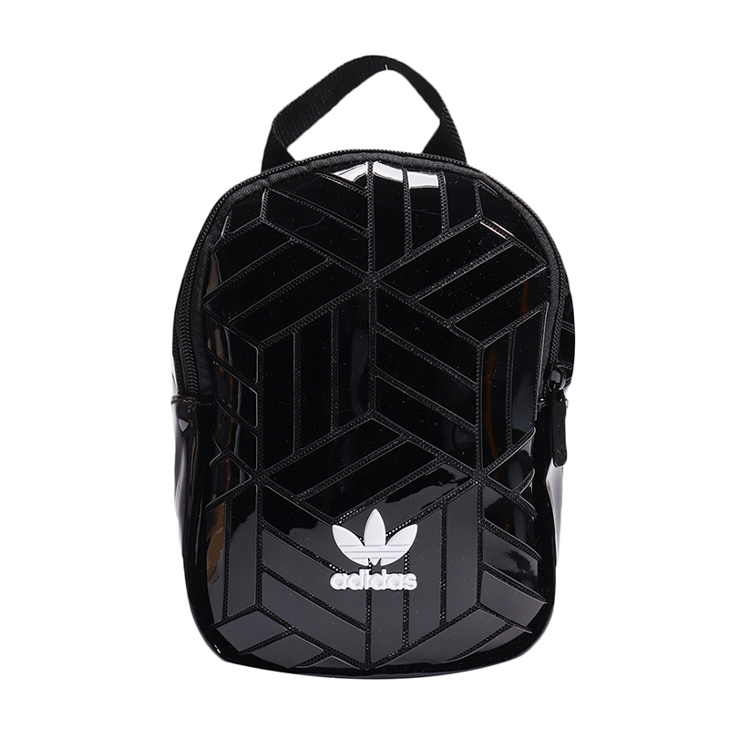 adidas阿迪达斯三叶草女包运动包菱形休闲双肩包fl9679视频