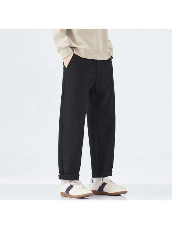 |新款秋季轻商务休闲裤子男秋款韩版潮流宽松小直筒长裤款